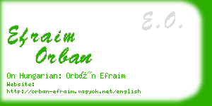efraim orban business card